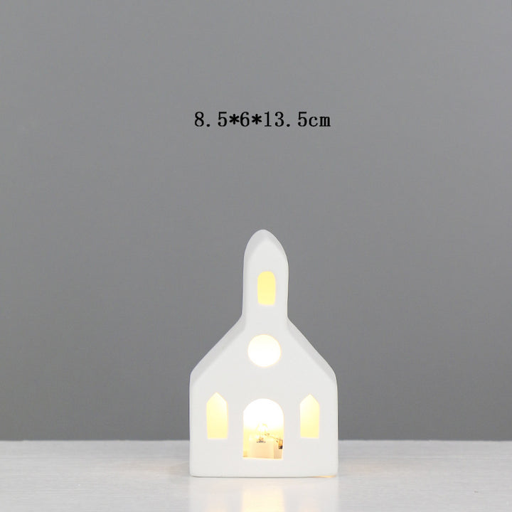 Ceramic House-Shaped Tea Light Holder Stornfeild