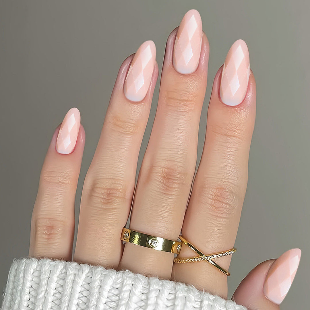 Diamond-Shaped Glossy Nail Extensions Stornfield