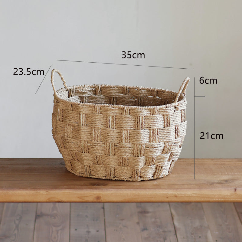 Storage baskets made of woven natural material Stornfield