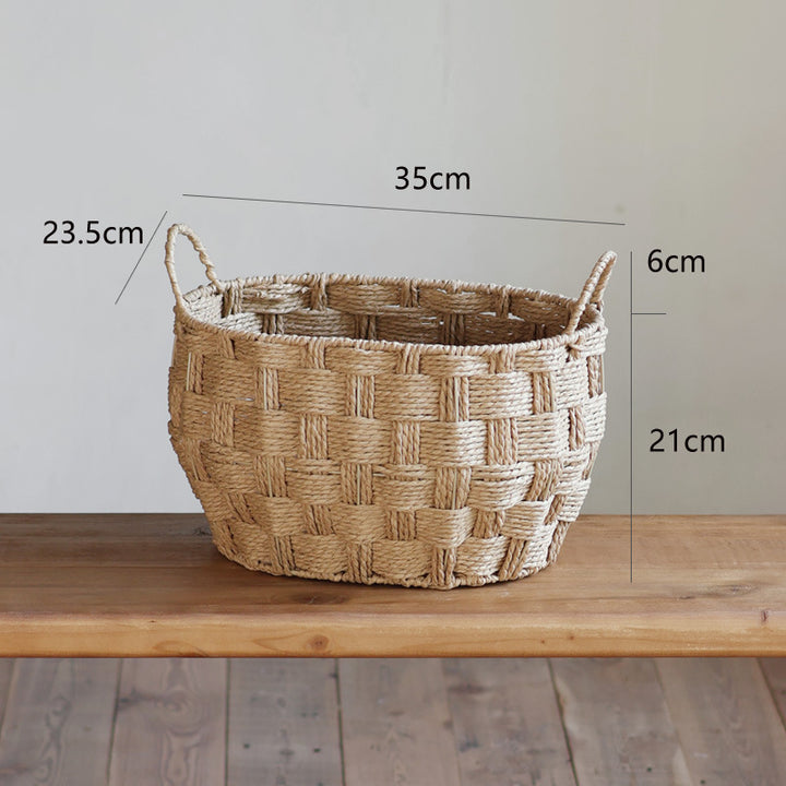 Storage baskets made of woven natural material Stornfield