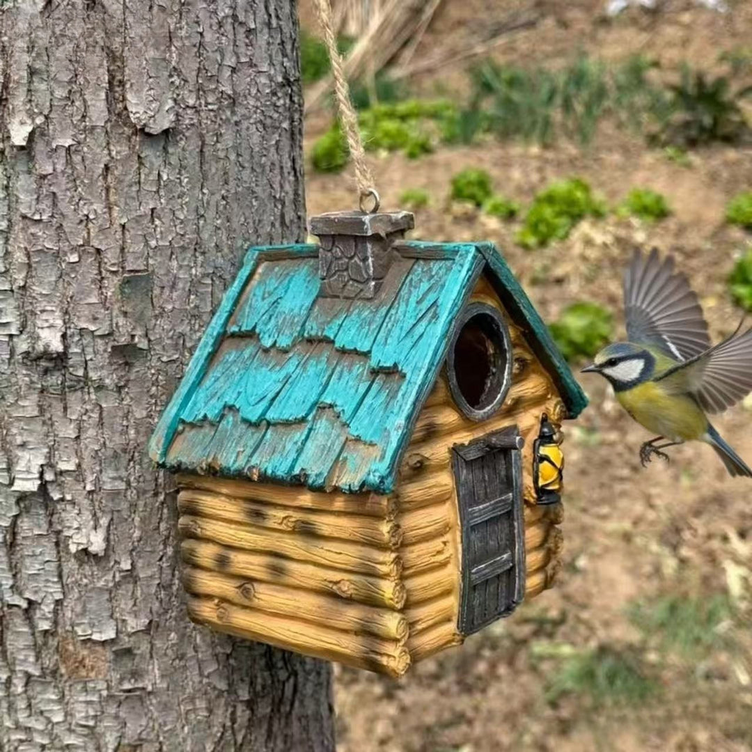 Decorative birdhouse in rustic construction style Stornfield