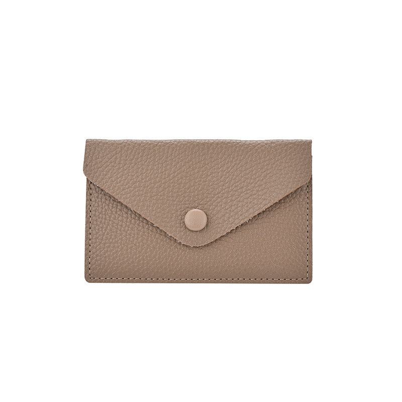 Compact Textured Leather Cardholder Stornfield