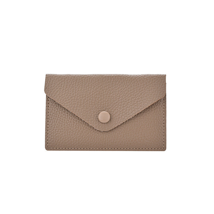 Compact Textured Leather Cardholder Stornfield