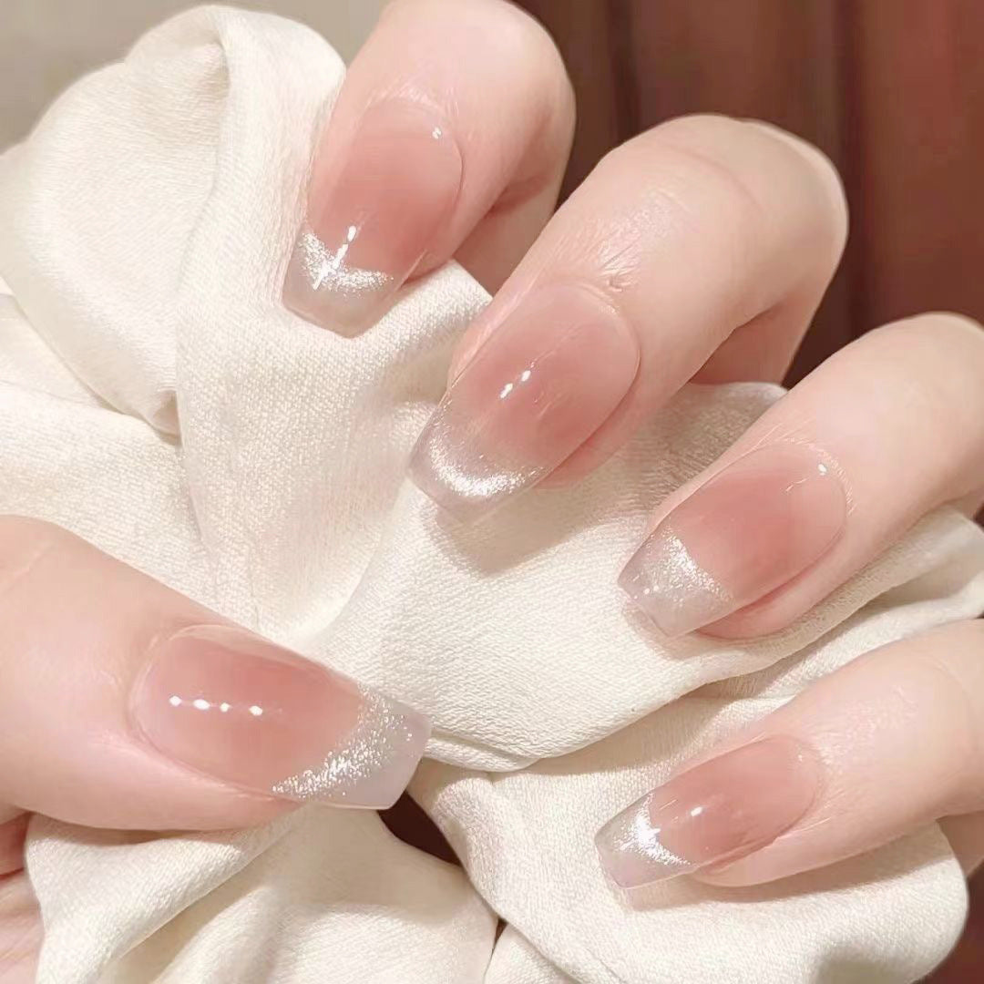 Nail set with elegant French design and sparkling accents Stornfield