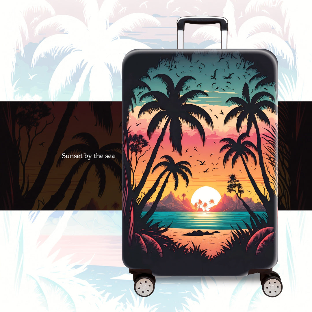 Women's hard-shell suitcase with extraordinary beach motif Stornfield