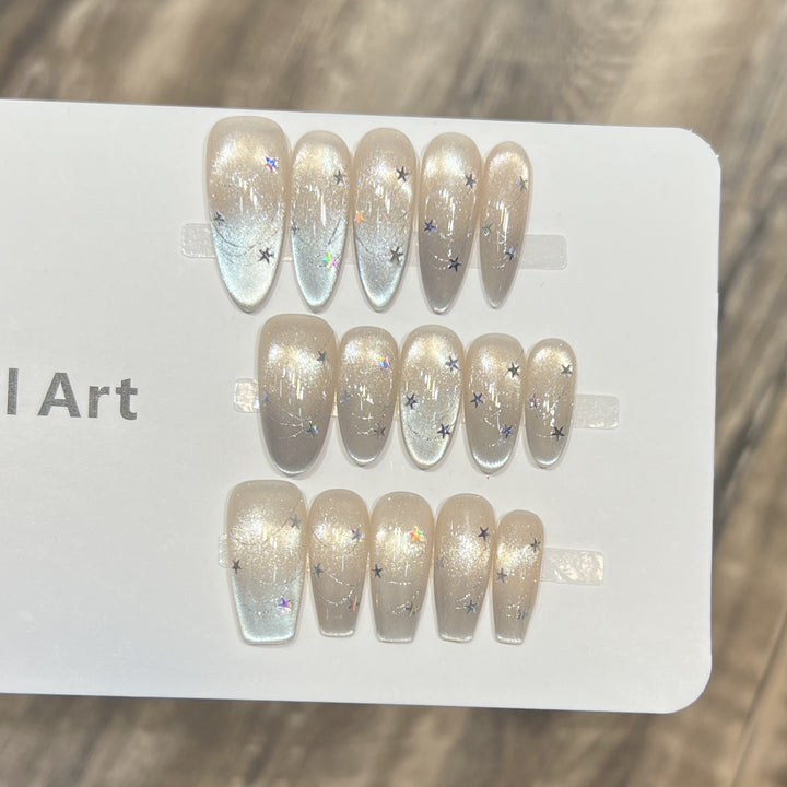 Cosmic Star-Accent Press-On Nail Set Stornfield