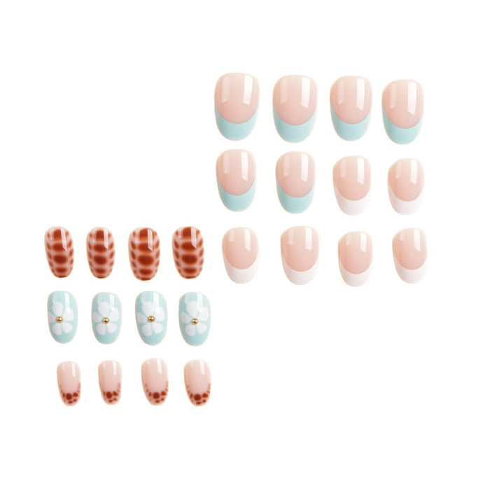 Artistic Floral Acrylic Press-On Nail Set Stornfield
