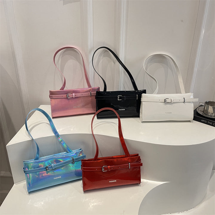 Elegant Patent Leather Handheld Clutch Bag