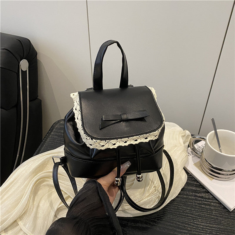 Cute Lace-Trimmed Mini Backpack Stornfield