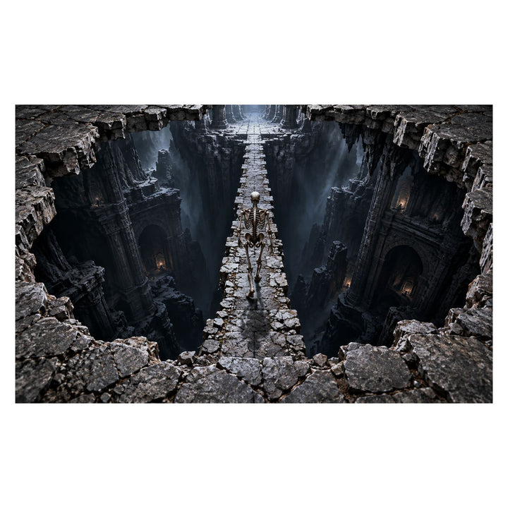 Spooky Skeleton-Themed Area Mat