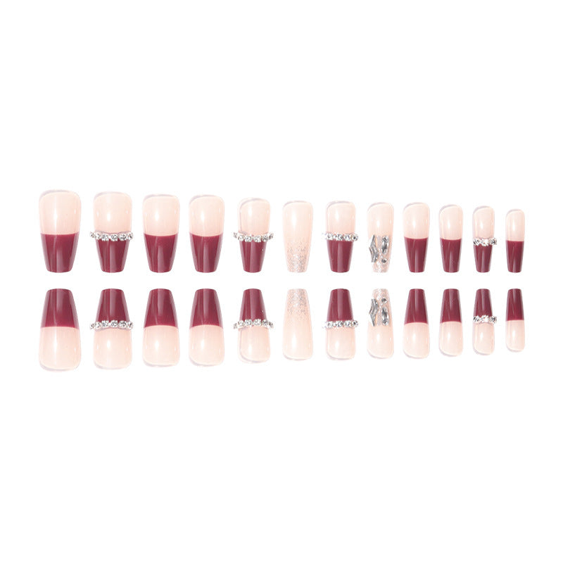 Rhinestone-Embellished Stiletto Press-On Nails Stornfield 1789085992