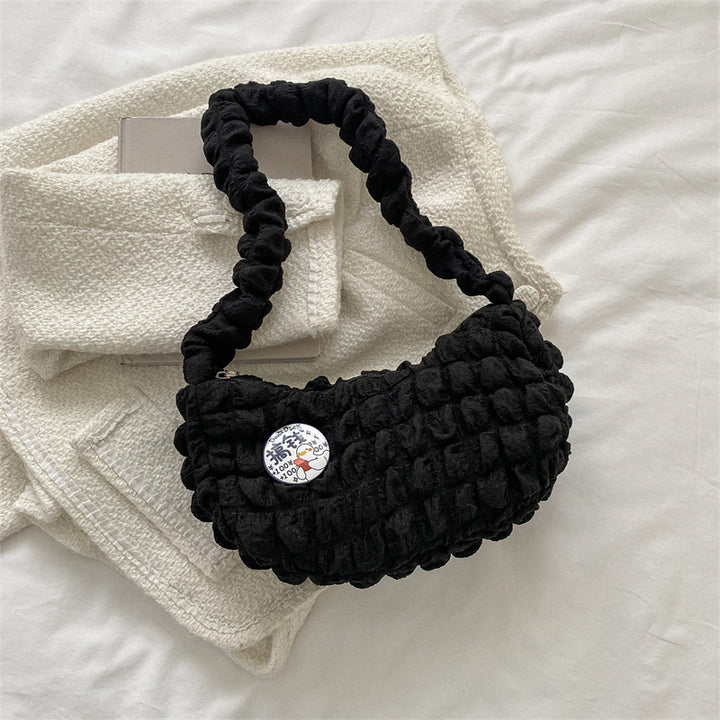 Textured Knitted Shoulder Handbag
