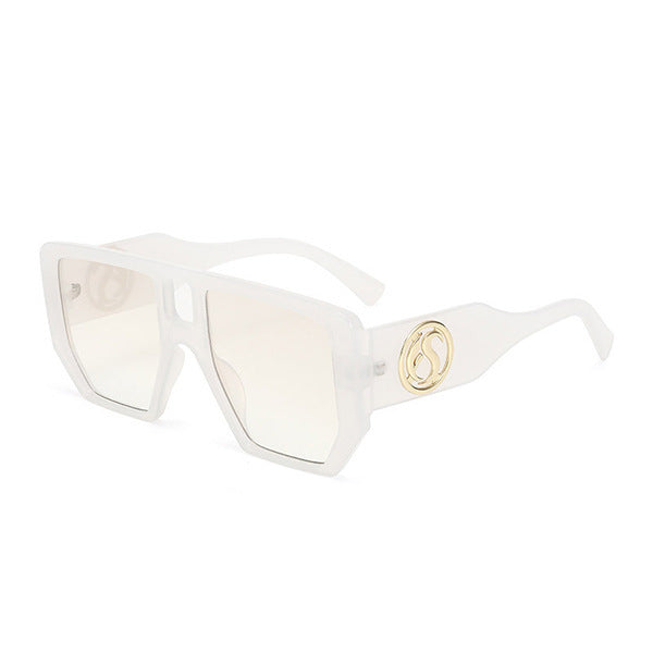 Women’s square sunglasses with striking pattern and golden accents Stornfield