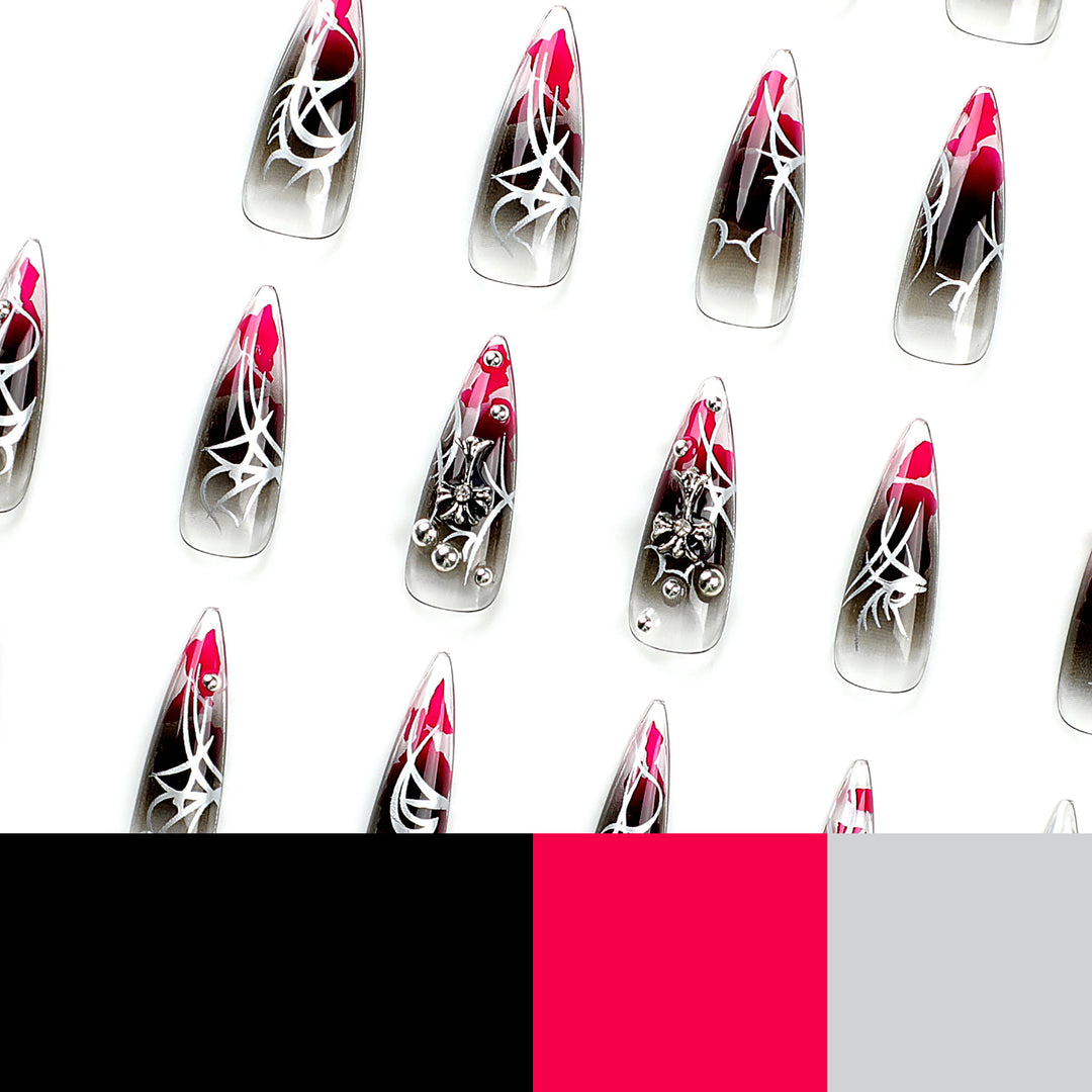 Artful stiletto nails with elegant decoration and modern accents Stornfield