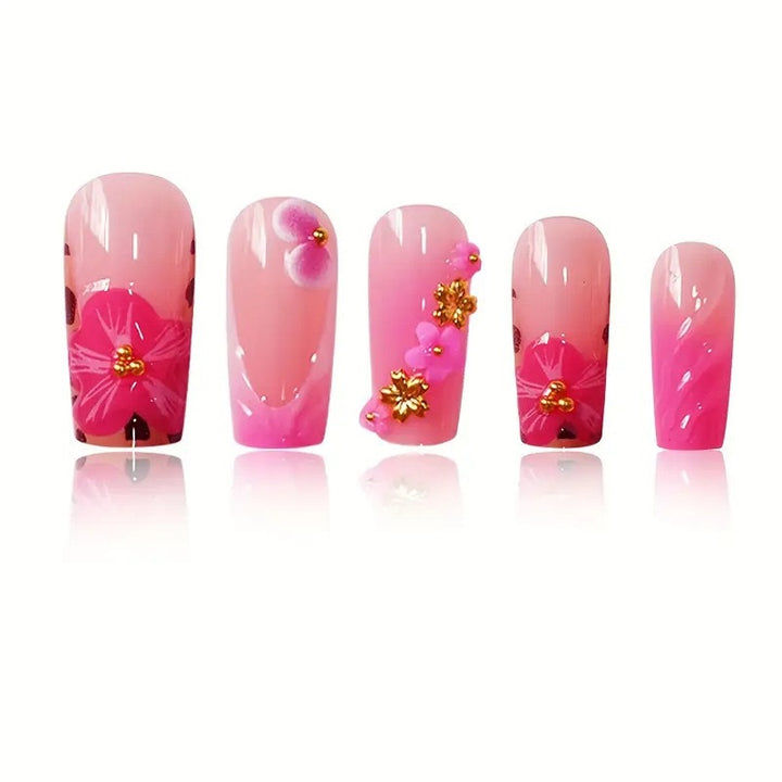 Floral Acrylic Nail Art Enhancements Stornfield