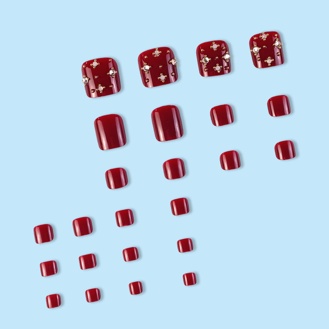 Nail art set with elegant design and glitter accents Stornfield