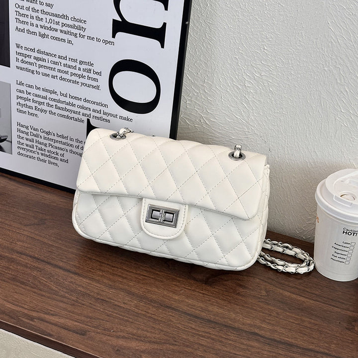 Quilted Chain Strap Evening Clutch Bag