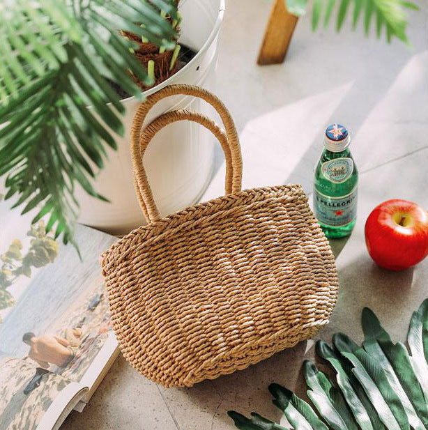 Basket bag with braided handles Stornfield