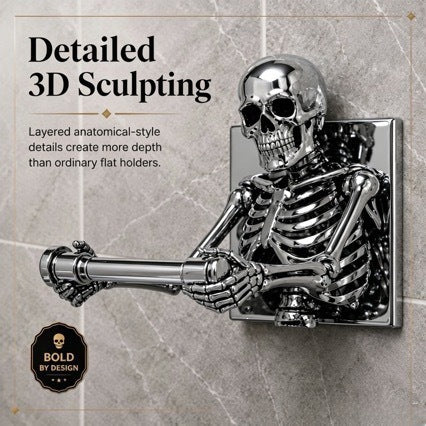 Skeleton-Themed Toilet Paper Holder Stornfield
