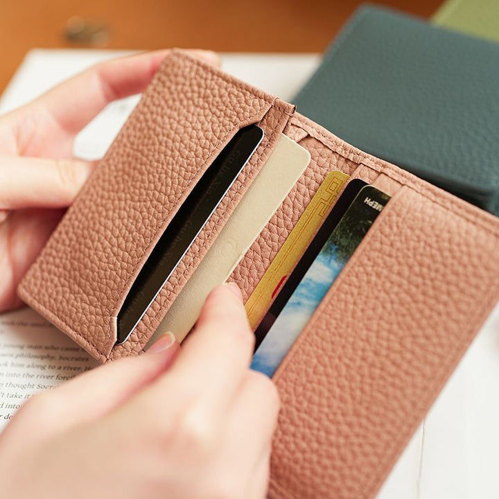 Luxurious Textured Leather Card Holder