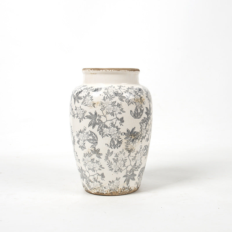 Floral Ceramic Vase with Artistic Design Stornfield