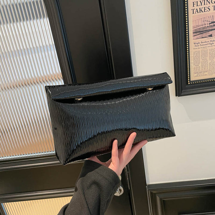 WoGlossy Textured Clutch Purse Stornfield