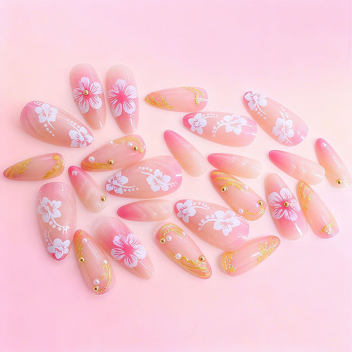 Floral Decorative Acrylic Nail Enhancements Stornfield