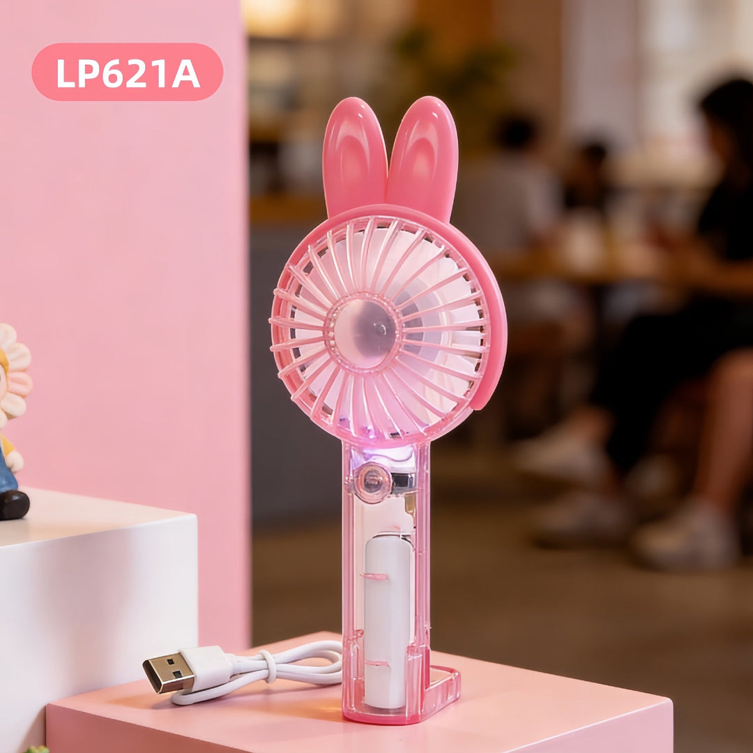 Women's Portable Hand Fan with Cute Rabbit Design Stornfield