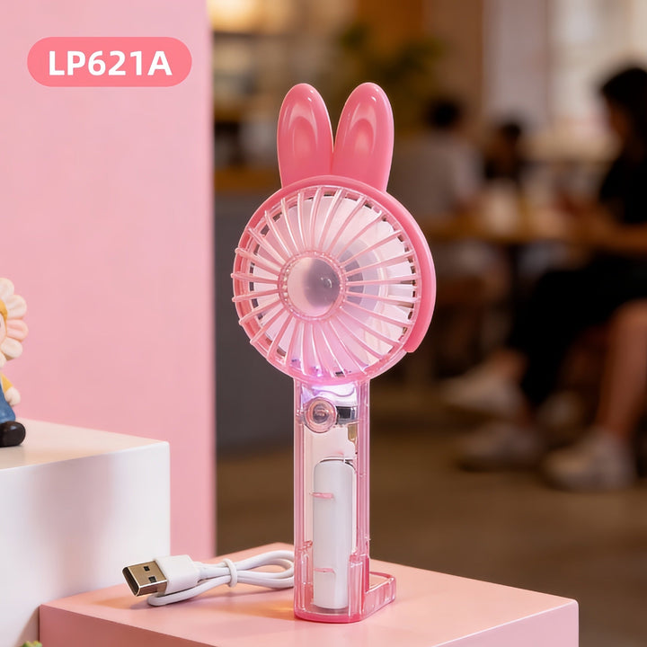 Women's Portable Hand Fan with Cute Rabbit Design Stornfield