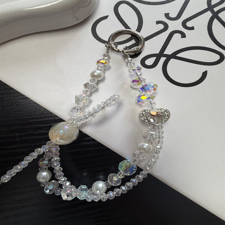 Beaded Heart Charm Keychain Stornfield