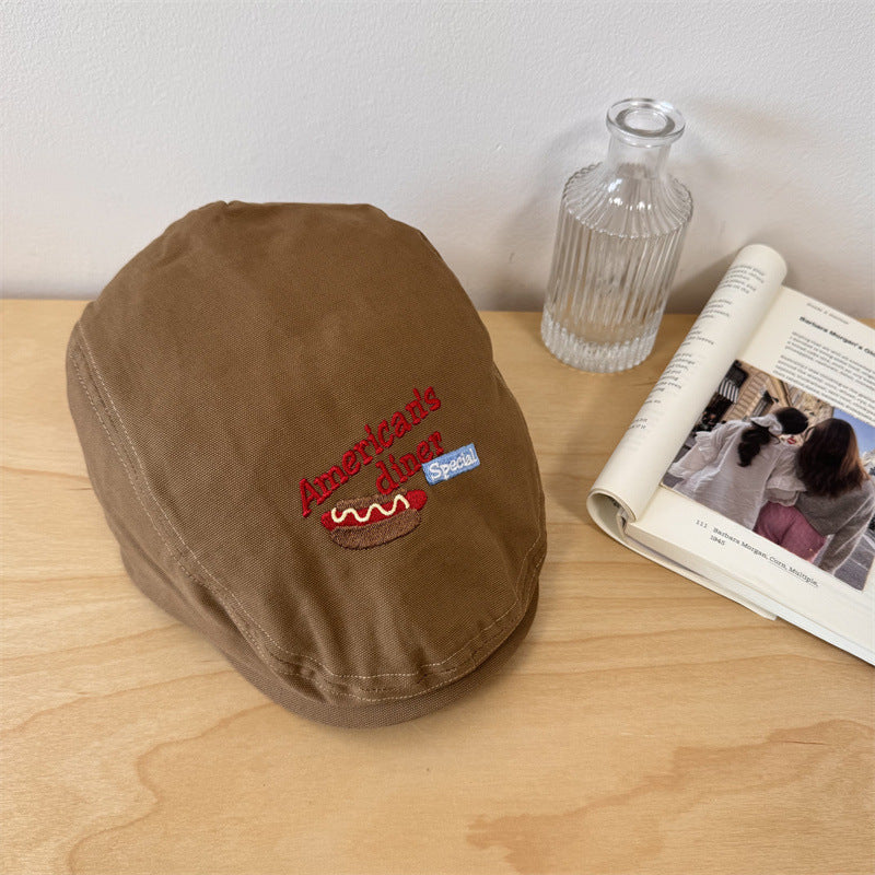Men's Embroidered Casual Newsboy Cap Stornfield