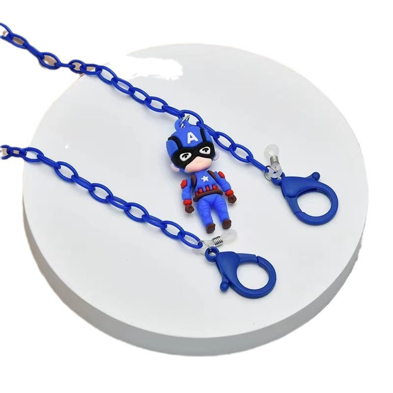 Playful glasses holder chain with figure pendant Stornfield