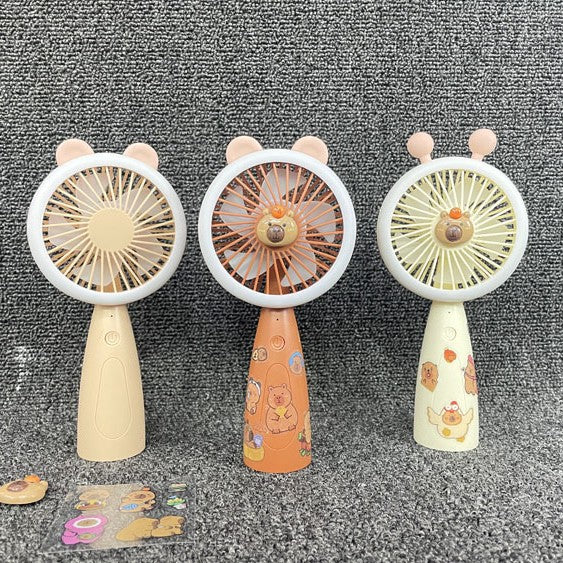 Unisex Portable Hand Fan with LED Lighting and Animal Design Stornfield