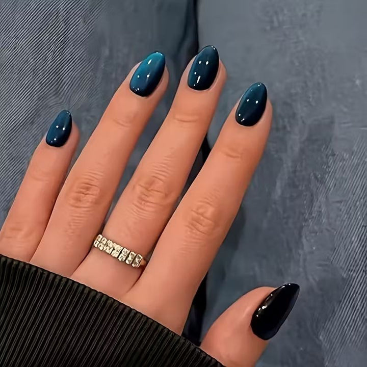 Chic Glossy Almond-Shaped Nail Extensions Stornfield