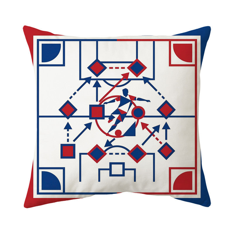 Modern Symmetric Geometric Square Throw Pillow Cover
