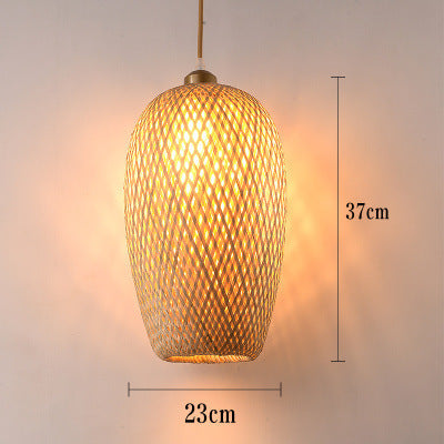 Bamboo Woven Dome Pendant Light