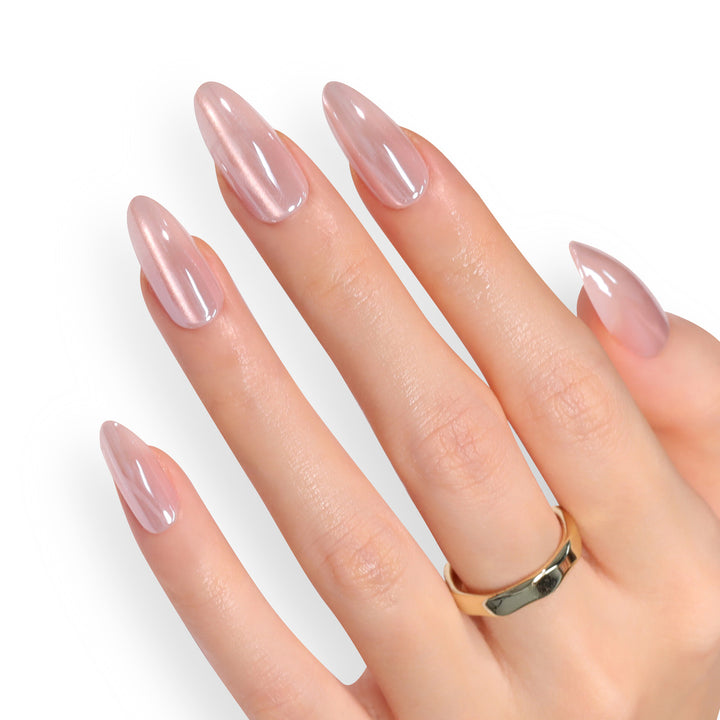 Artificial Press-On Nails with Elegant Tip Accent Stornfield