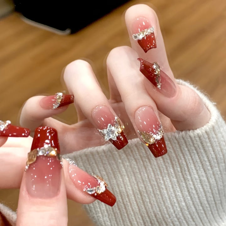Acrylic Square Press-On Nail Set Stornfield