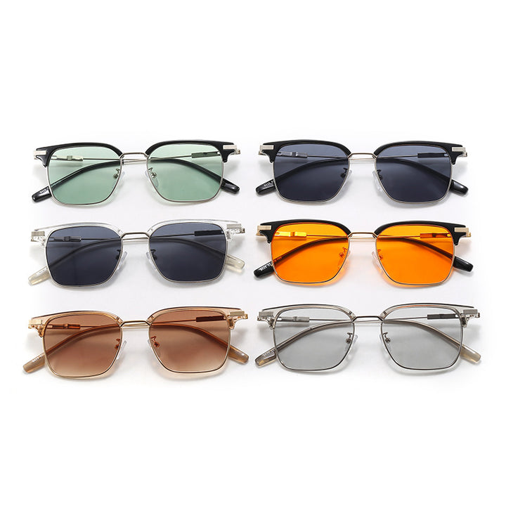 Women's square sunglasses with lightweight metal frame and wide temples Stornfield