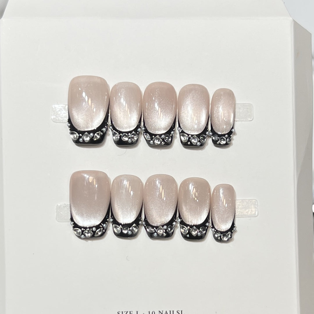 Decorative Rhinestone Tip Press-On Nails Stornfield
