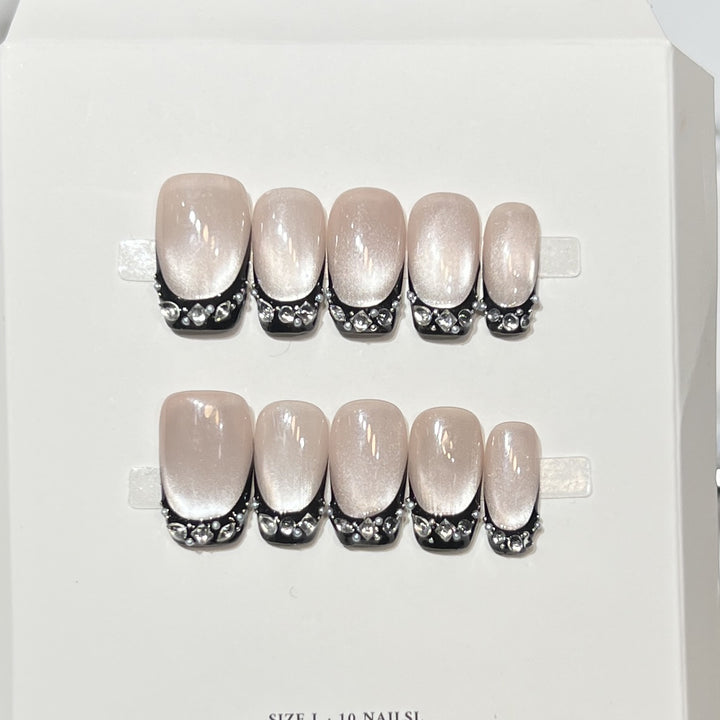 Decorative Rhinestone Tip Press-On Nails Stornfield