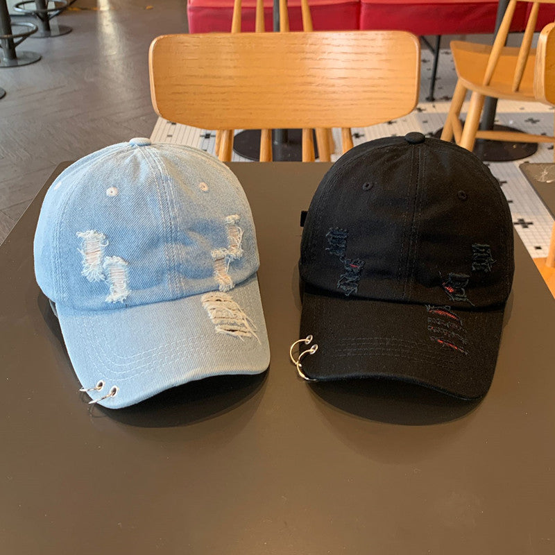Unisex Distressed Cotton Adjustable Baseball Cap Stornfield