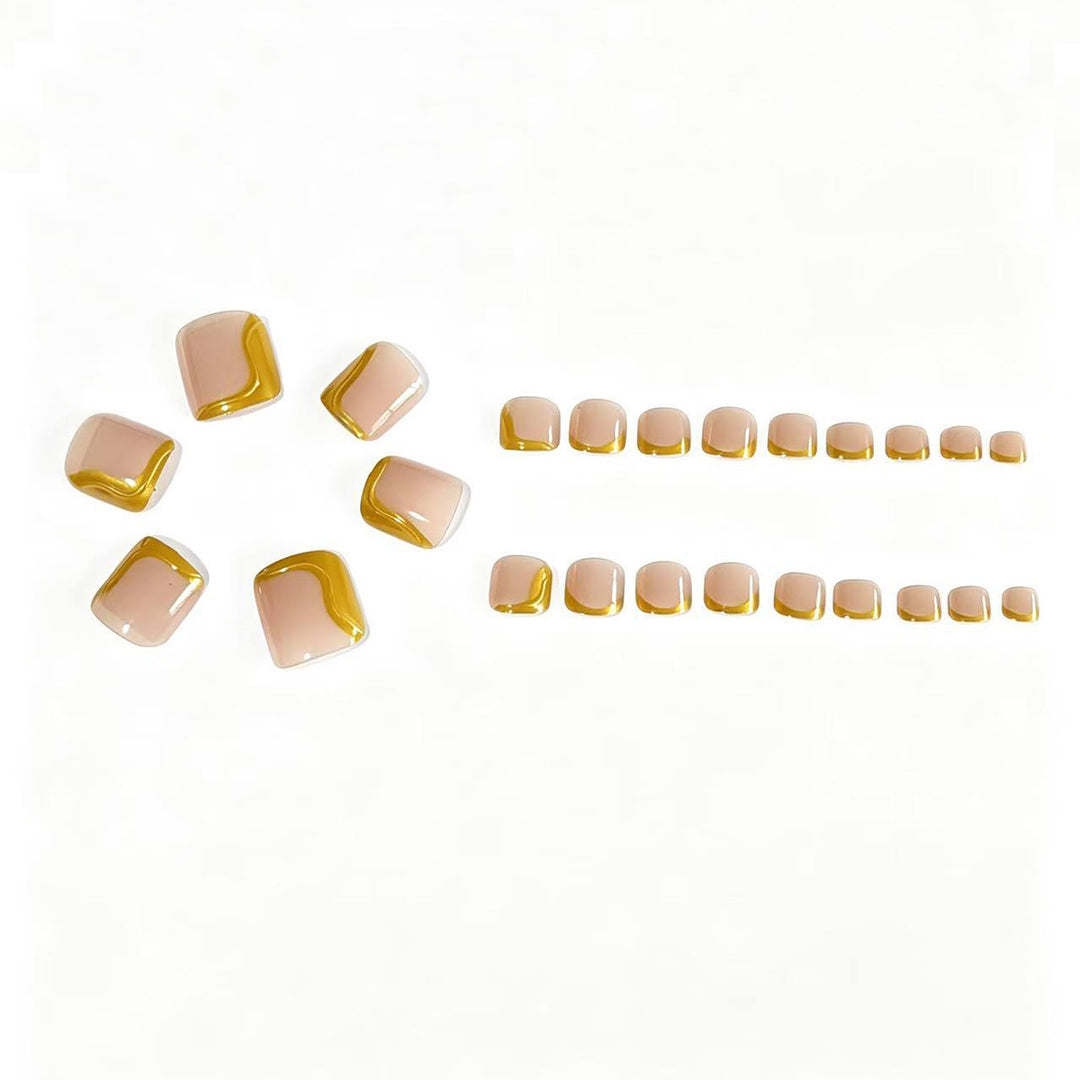 Gold Accent Artistic Nail Tips Stornfield
