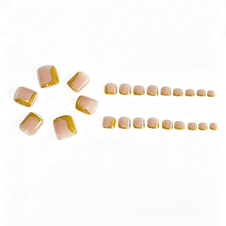 Gold Accent Artistic Nail Tips Stornfield