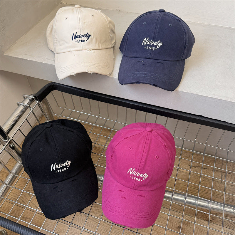 Men's Distressed Cotton Baseball Hat Stornfield