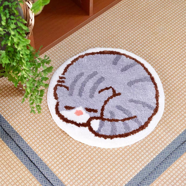 Cat-Themed Round Area Rug