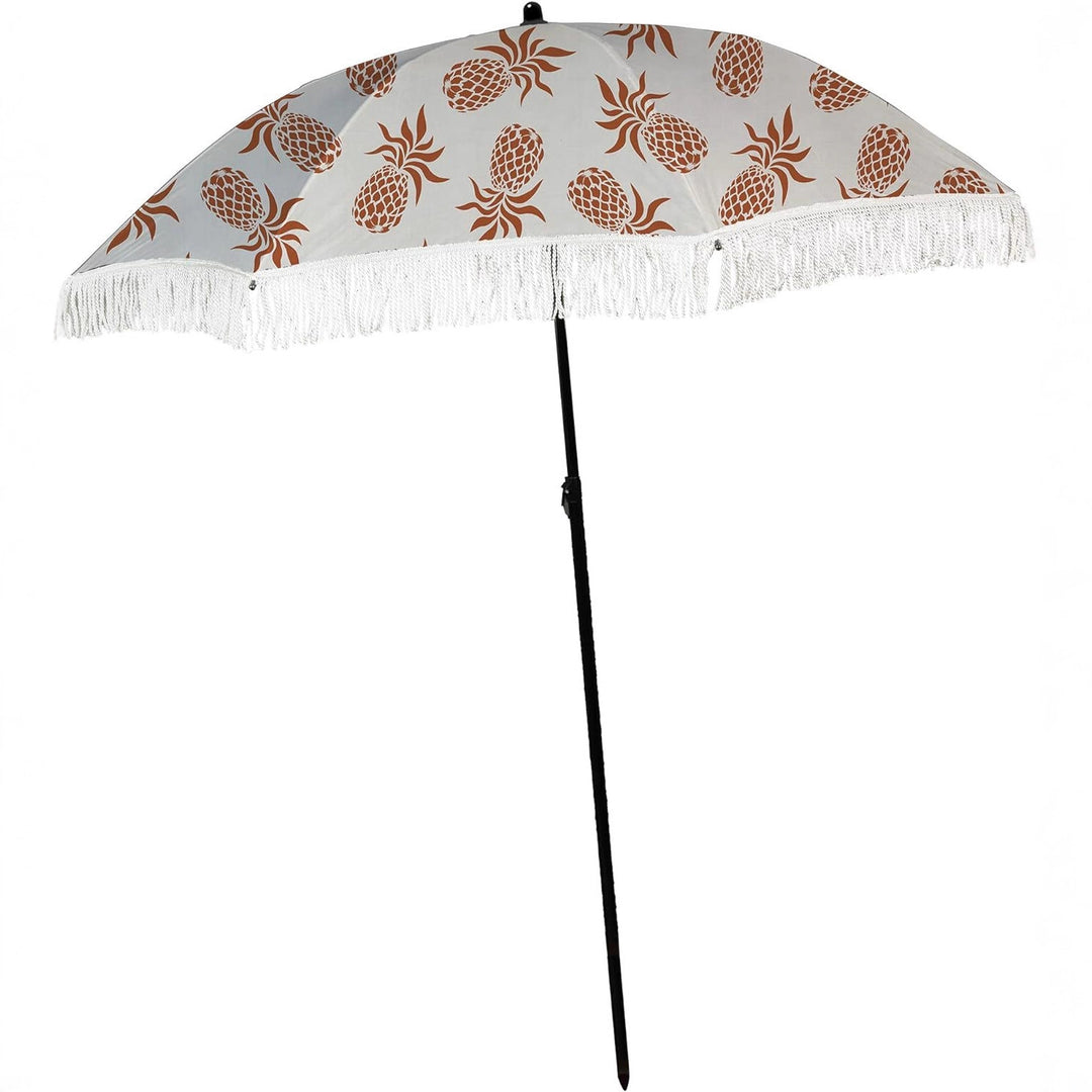 Ladies Beach Sun Protection Umbrella with Elegant Fringe Design Stornfield