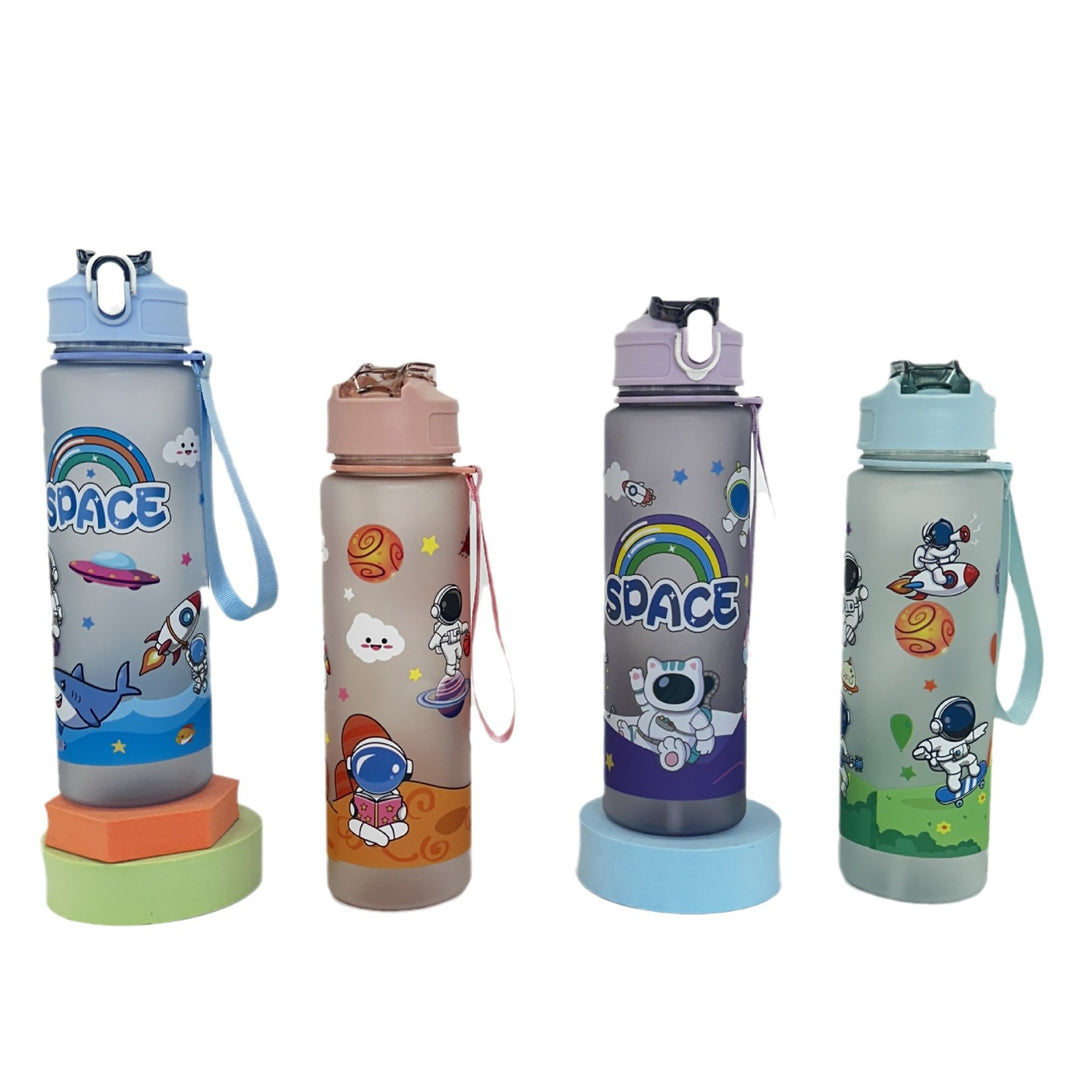 Women's water bottle in space design with practical carrying strap Stornfield