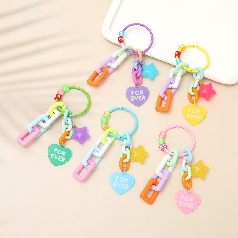 Playful keychain with colorful plastic chains Stornfield