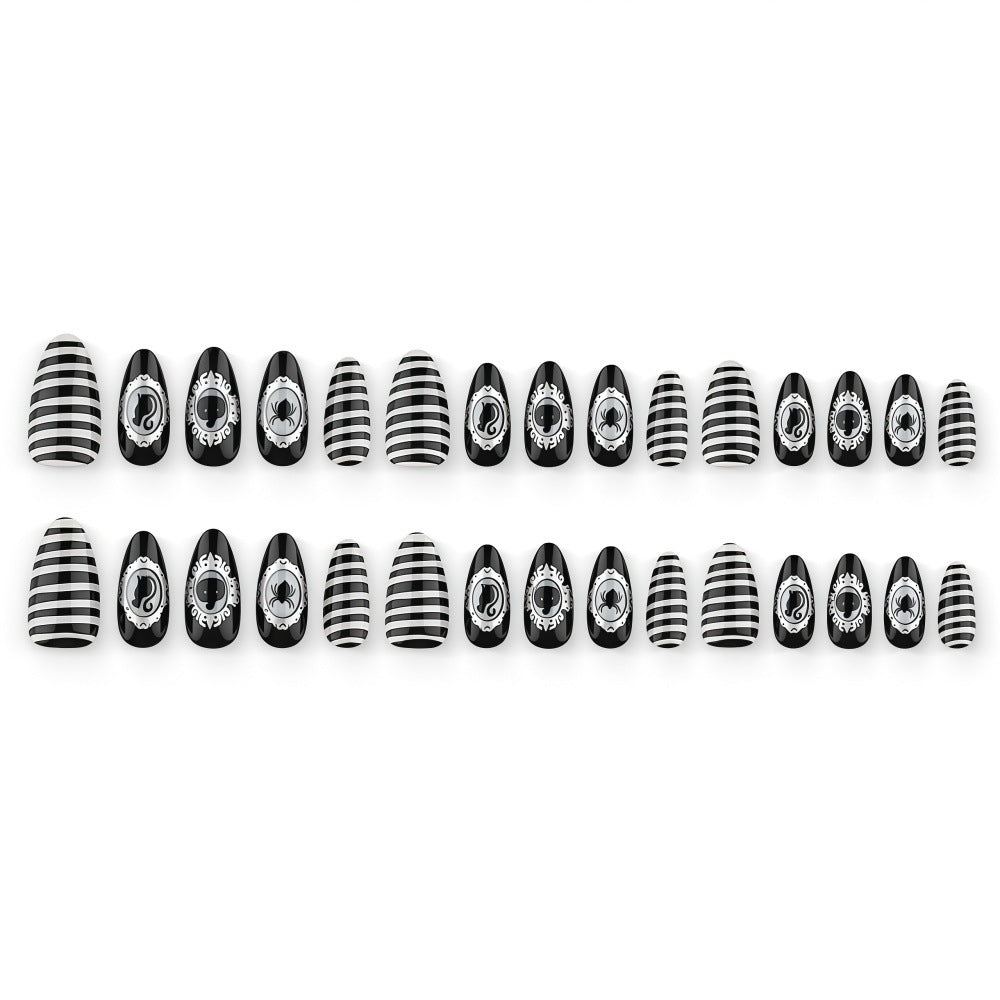 Creative nail art set with spooky designs Stornfield